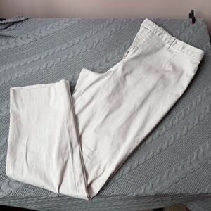 Pendleton Pants Womens 10 Cream Straight Leg Classic Tailored‎ Stretch Cotton